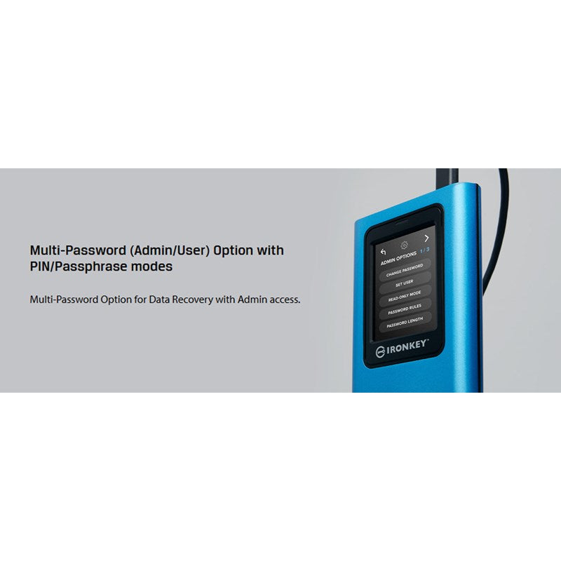 Kingston IronKey Vault Privacy 80 XTS-AES 256-bit Encrypted External SSD Kingston IronKey Vault Privacy 80 XTS-AES 256-bit Encrypted External SSD